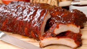Delicious BBQ ribs with toasted bread, cole slaw and a tangy BBQ sauce; Shutterstock ID 86646625; PO: TODAY.com