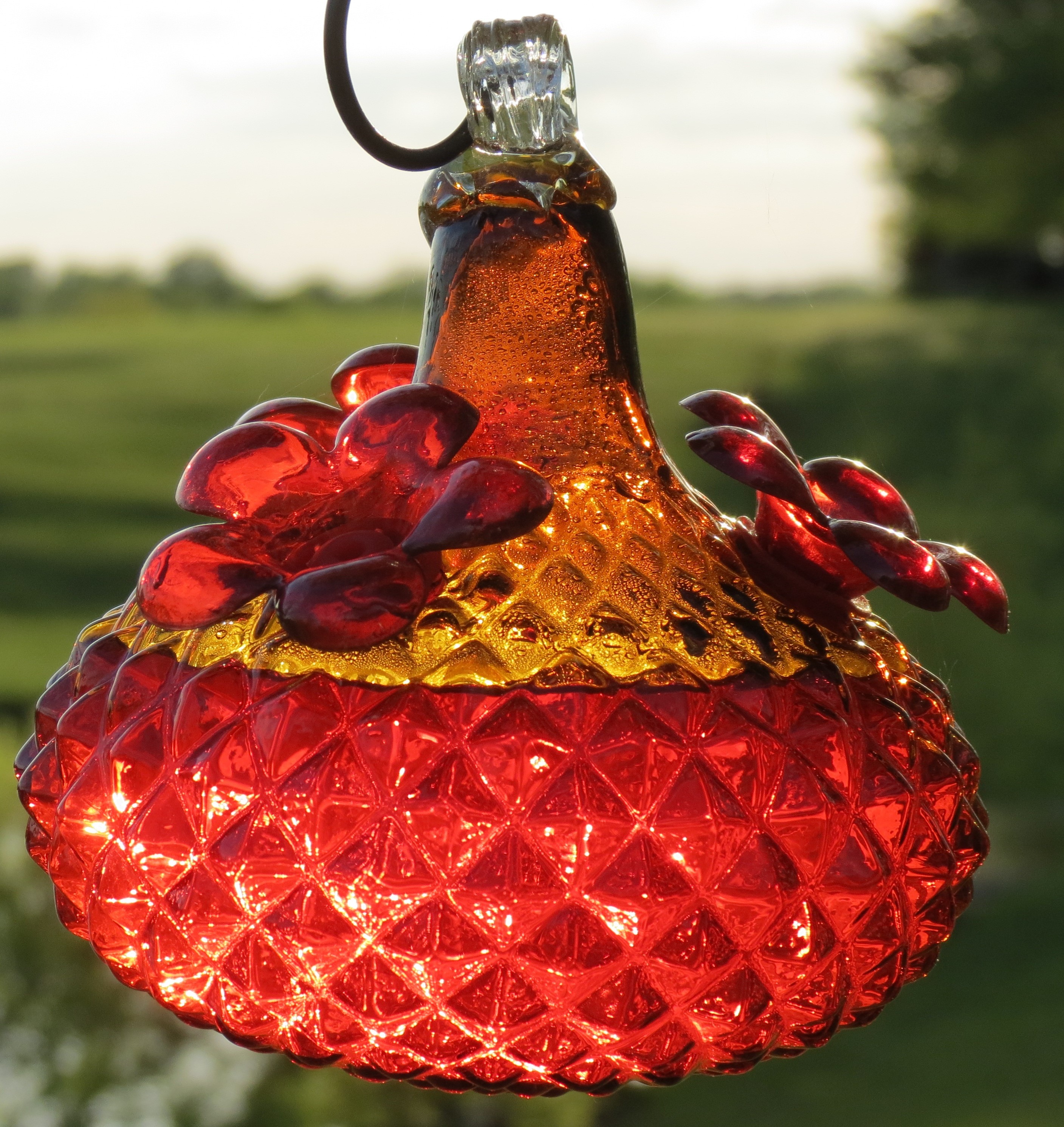 Glass Hummingbird Feeder