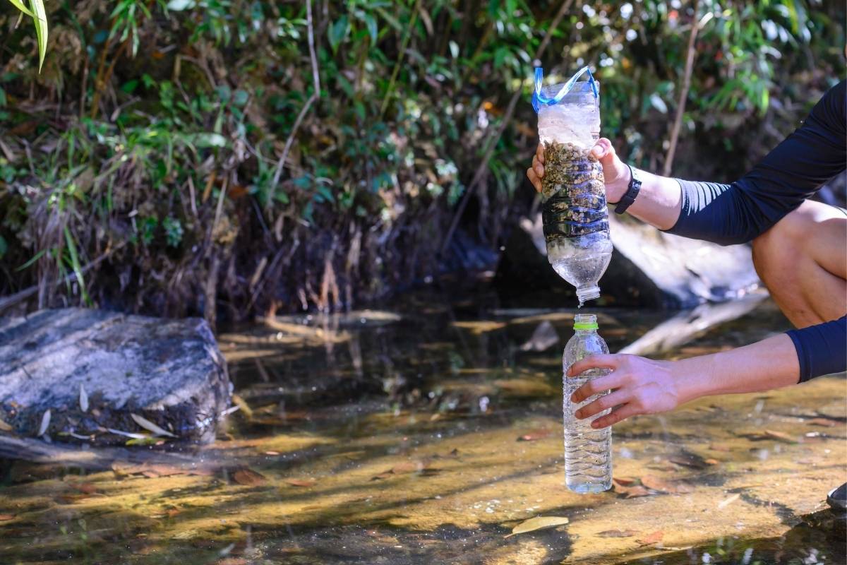 DIY Water Filter Plastic Bottle
