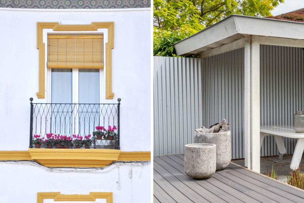 large terrace and small balcony