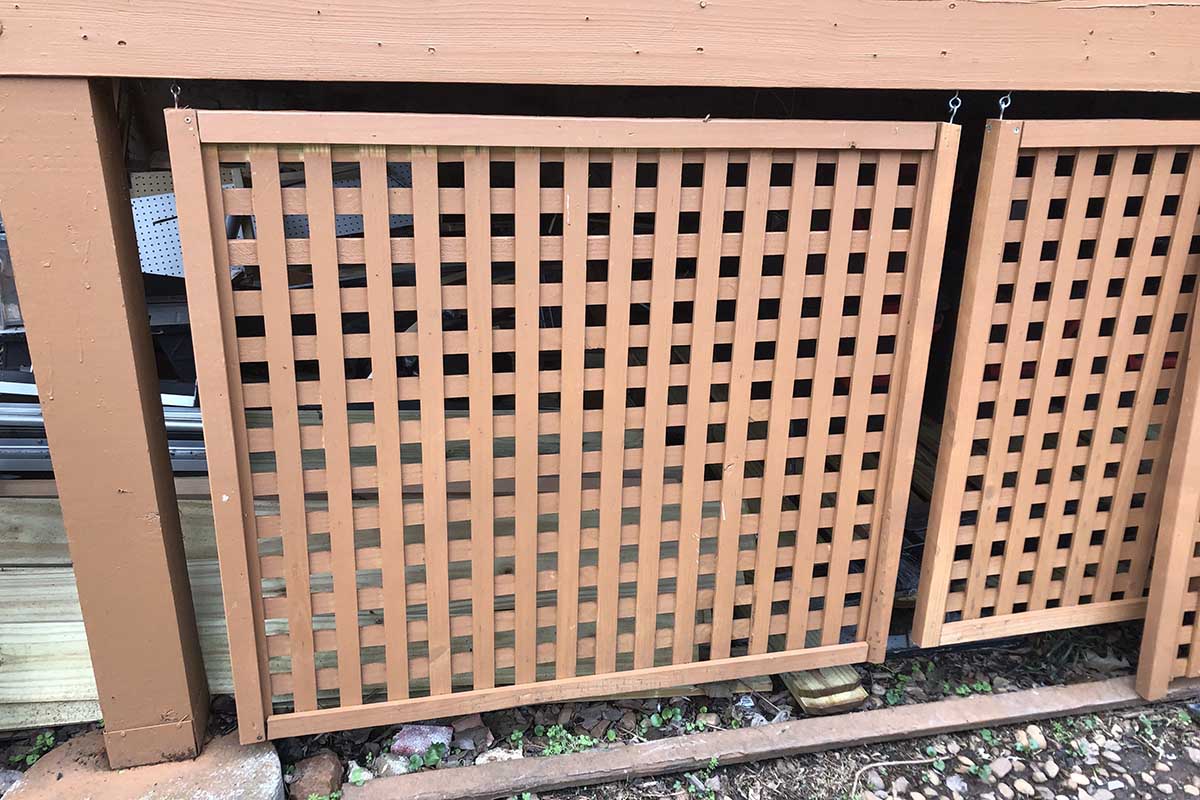 Storage Room Using Lattice Panels