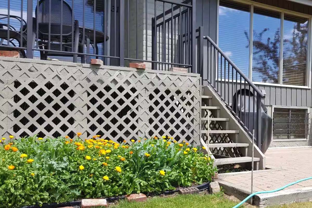 Grey Vinyl Deck Skirting