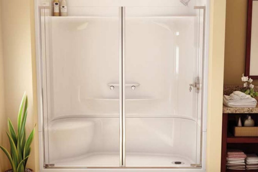 clean fiberglass shower