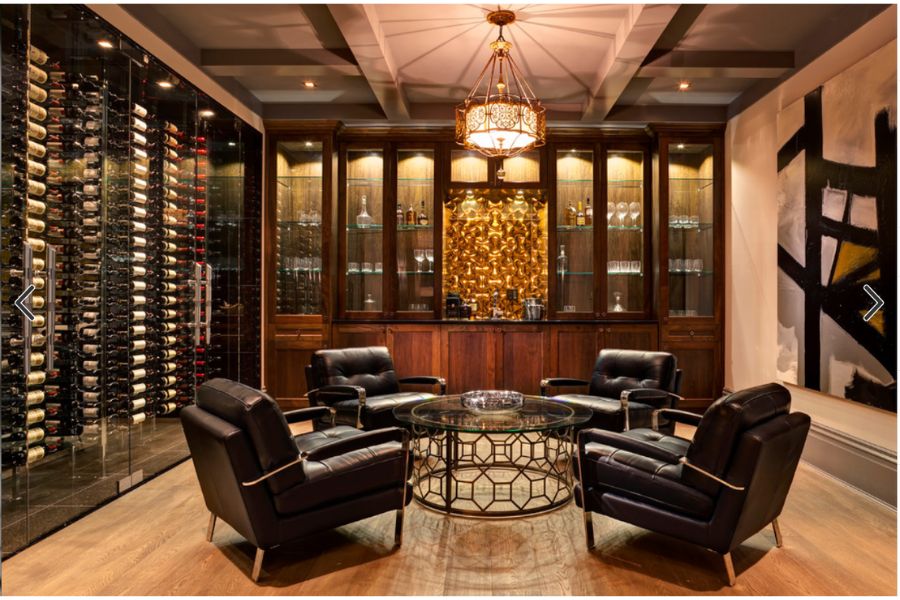 luxurious wine cellar
