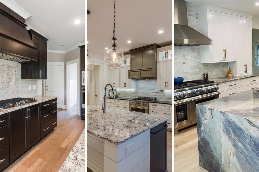 Quartzite countertop with backslash