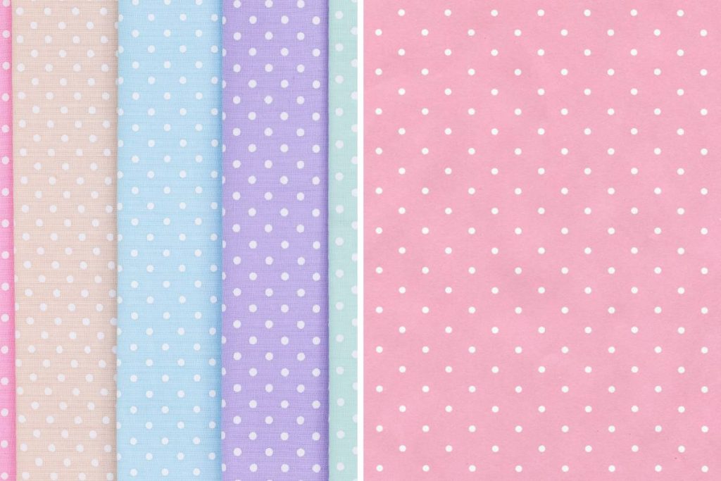 soft colors polka dots for coquette room wall