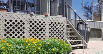 Grey Vinyl Deck Skirting