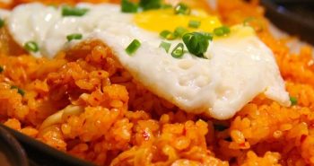 red aroma rice in a cooker